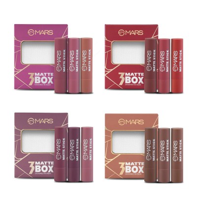 Mars Matte Box Set of 3 Lipsticks